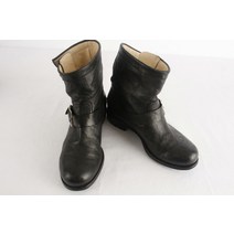 (JIMMY CHOO)지미추 소가죽 유스 부츠 블랙 바이커 부츠(36/230±5mm)