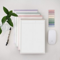 모눈 그리드 노트패드 A4 B5 떡메모지 메모패드, 색상:모눈B5(50매)_피치