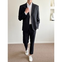 엠엔에프 남성 데일리 엣지 수트 봄 여름 가을 겨울 사계절 투버튼 캐주얼 수트 4컬러 결혼식 슬림핏 정장세트