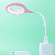 5V USB 램프 밝은 반지 빛 LED 테이블 휴대용 밤 빛 자유롭게 Foldable 책상 비 스트로브 눈 보호, 02 분홍색