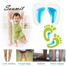 Soumit 어린이 젤 정형 외과 정형 안창 어린이 신발 Flatfoot 교정기 아치 지원 정형 패드 아기 유아 깔창|orthopedic insoles|gel orthotico