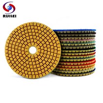 rijilei 1pcs 3quot4quot 습식건식 다이아몬드 연마 패드 화강암 대리석 석재 콘크리트 바닥 연마 zj10 용 유연한 연삭 디스크, 1개, 400, 3인치
