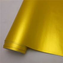 자동차랩핑지 3m 스웨이드 시트지 14 색 레드 블루 골드 그린 퍼플 매트 새틴 크롬 비닐 랩 필름 스티커 데칼 버블 자동차 포장 필름111409, Gold_152X30 CM