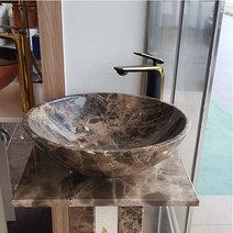 ST-3800 마론엠페라도다크 천연대리석 돌 탑카운터 세면기