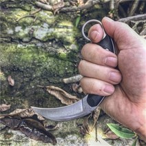 신제품 스톤 워시 CNC G10 핸들 440 블레이드 등산 캠핑 야외 생존 전술 사냥 카람빗 클로 나이프 C45, 01 WHITE