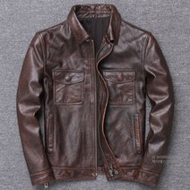제이에스 인터네셔널 남자가죽자켓 소가죽 라이더자켓 빈티지 슬림 가죽자켓