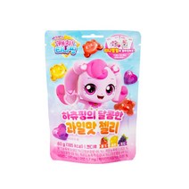 캐치티니핑 어린이 간식 스티커 띠부씰 젤리 4종, 1.하츄핑(과일맛젤리)