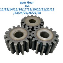 스퍼 Gear-S 1 M 12T 28T 금속 기어 45 스틸 Modulus12 13 14 15 16 17 18 19 20 25 30, 02 1M-13Teeth- bore10mm