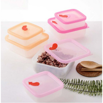 햇반용기 찰보리밥 햇밥 공기 햇반 통 잡곡 전자렌지용 밥 그릇 용기 냉동 보관 실리콘, 대, 라이트 핑크