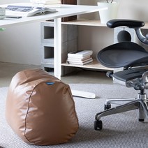 [기획] 폴리몰리 빈백 에그 풋스툴 발받침대 사무실발받침대, 06 카멜브라운