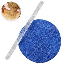 폴리머 클 도구 투명 아크릴 롤러 웨이브 소용돌이 조약돌 패턴 롤링 엠보싱 텍스처 모델링 조각 L5, 01 A