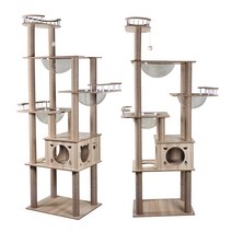 멍냥타임 캣타워 7단 스페이스 셔틀 투명해먹