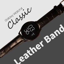 갤럭시워치4 시리즈 40mm 44mm 호환 클래식 레더 밴드 스트랩 5color, 블랙