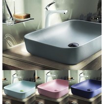 사각 칼라 간이 세면대 화장실 리모델링 카운터 건식 북유럽 인테리어 미니 세면장, 퍼플