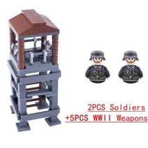 호환블럭 중국레고테크닉 WW2 밀리터리 Panzerkampfwagen IV M4a2 Sd kfz 250 군인 피규어 빌딩 블록 무기 총 부품 탱크 육군 액세서리 브릭 완구, 산호 레드