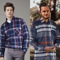 파라고나 MN에이슈얼 기모 체크셔츠 겨울 남성 긴팔남방 작업복