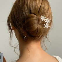 키메라제이 세송이 진주 오로라 올림머리 비녀 헤어핀 2color