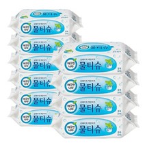 깨끗한나라 페퍼민트 물티슈 리필형, 30매, 10팩