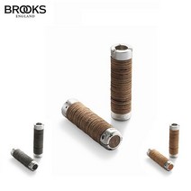 브룩스 BROOKS PLUMP LEATHER GRIPS 플럼프 레더 그립 자전거용 핸들바 그립, 블랙