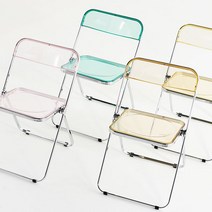 채우리 림피드 투명 접이식 의자, 02.불투명의자, 밀크