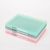 무무 A4 인덱스 화일케이스 20형 23mm 투명 클리어 레고 정리 파일 박스, 그린