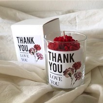 어버이날 스승의날 프리미엄 카네이션캔들, LOVE YOU, 복숭아, 핑크
