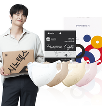 시노텍스 설 명절 선물세트 ePTFE 프리미엄라이트 4종 컬러 명품 마스크 초등학생 SS 화이트 베이지 아이보리 핑크, 40매, SS선물세트, 1개입
