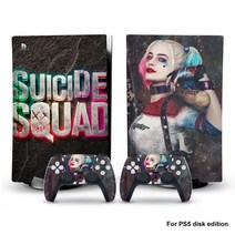 호환 PS5 디스크 에디션 콘솔 2개의 컨트롤러 커버 액세서리를 독극물 스파이더맨 광대 비, 1 건, Ps5dg-0287