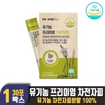식약처 인증 유기농 프리미엄 차전자피 분말 스틱 식이섬유 차전차피 자전차피 100%, 1박스, 30포