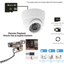 가정용cctv 스마트폰cctv 카메라 와이파이 1080 960 720 감시 비디오 보안 무선 실내 유선 적외선, 05 960P With Adapter_02 3.6mm