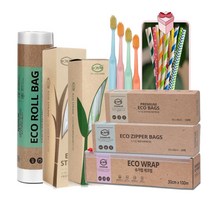 친환경 비닐봉투 지퍼백 커팅랩 빨대 위생장갑 칫솔+종이빨대증정, 커팅랩(대)30cm