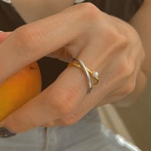 실버링 은반지 가락지 커플링 학생 Ventfille 925 스털 실버 불규칙한 물방울 크로스 여성 간단한 복고풍 스타일 수제 보석