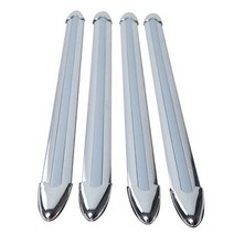 자동차 에어로파츠 에어댐 튜닝 4pcs 유니버설 자동 안티 충돌 스트립 가드 스크래치 바디 장식 스티커 트, 01 Silver