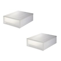 무인양품 폴리프로필렌 클로젯 수납 케이스 서랍식 4547315236640, 2개, 반투명