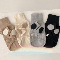 강아지옷 패리스독 베이직스트라입 티셔츠, 미색.