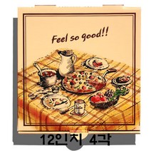 코디마트 사각 4각 피자박스 A형 기성 포장 배달, 100개, 12인치(305x305)