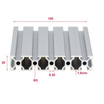 어닝레일 2040 3030 알루미늄 프로파일 100 350 400 450 500 550 600 mm 선형 레일 압출 CNC 3D 프린터 부, 05 20100_08 450mm
