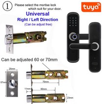 유리문도어락 출결관리 지문인식 강화도어도어락 wifi tuya smart door lock ic card password keyless phone app 원격 잠금 해제 다른, 협력사, 단일 혀