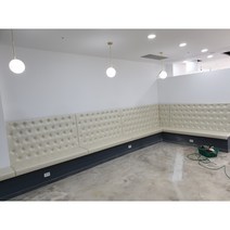 형제쇼파 붙박이쇼파 뼈대에 올라가는 단추형 등판과 민자방석만 판매 100cm 당 가격