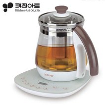 키친아트 티메이커 1.8L 약탕기 보온 분유 전기포트 브라운 1.8L, 모델명/품번