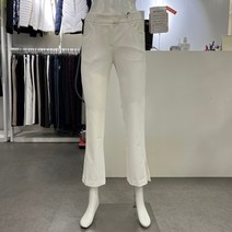 엘르골프 [2001안양점] 허리밴딩 밑단트임 로고 프린트 나팔 팬츠