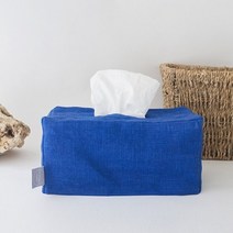 기타 바보사랑[메이메이]LIN02 린넨 티슈커버 (블루)