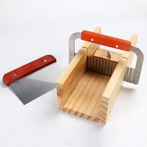 비누커터기 수제 비누 칼 커팅기 만능 mp 수동 웨이브 나이프 나무 절단대 비누꽃 커터기, 1200g 덮개 롱바 우드 몰드