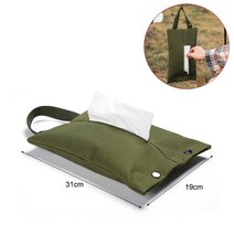 밀크박스 카고박스 야외 물티슈 상자 캔버스 종이 타월 디스펜서 걸이식 가방 캠핑 하이킹 피크닉용, [09] Tissue Box 06