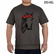 의류 말 두건 T 셔츠 승마 애호가 1646 XXS-6XL, [02] XS, [04] Men grey