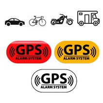 피트인 자전거 GPS 스티커 반사 킥보드 도난방지 경고 문구 보안, GPS알람스티커(화이트)