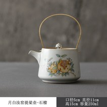 해외출고상품 티포트 도자기 다기세트 다도세트주전자 도자기복고개편차주전자 가정용 차-63677, 02.월백여요개편양주전자-(석류), 단일옵션
