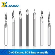 PCB 조각 비트 생크 V 모양 카바이드 CNC 라우터 팁 0.1mm 0.2mm 0.3mm 3D 밀링 커터 10-90 도 3.175mm, 05 6mmx30Dx0.2