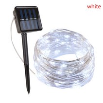 야외 조명 정원 마당 led 태양열 램프 문자열 100200 led 요정 휴일 웨딩 홈, 하얀색, 20m 200led