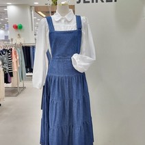 JEIKEI 제이케이 데님 오버롤 멜빵원피스 JN4DO001B66